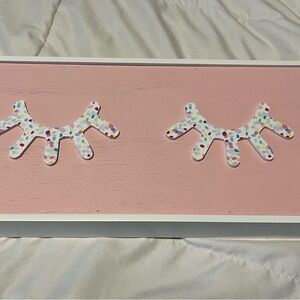 Pink Eyelash Wall Decor